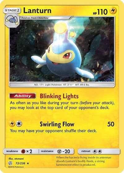 Lanturn SM - Cosmic Eclipse Pokemon card