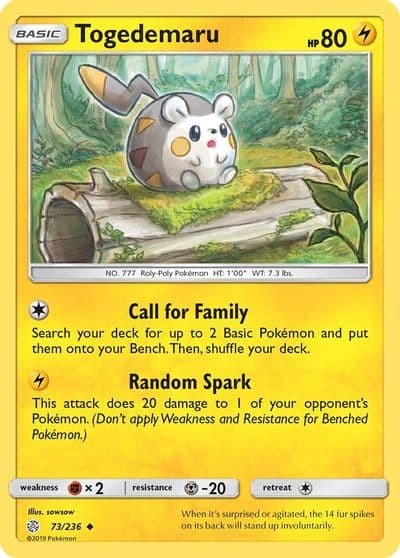 Togedemaru SM - Cosmic Eclipse Pokemon card
