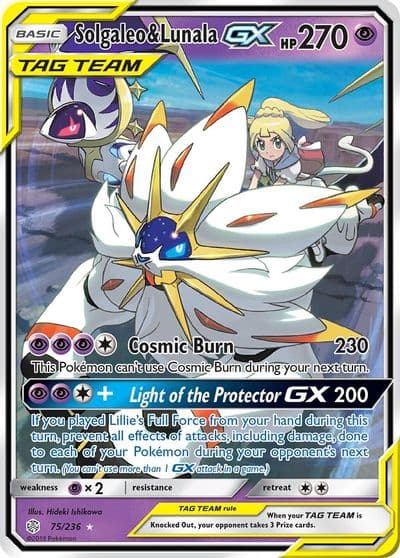 Solgaleo & Lunala GX SM - Cosmic Eclipse Pokemon card