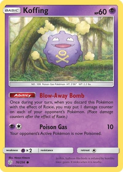 Koffing SM - Cosmic Eclipse Pokemon card
