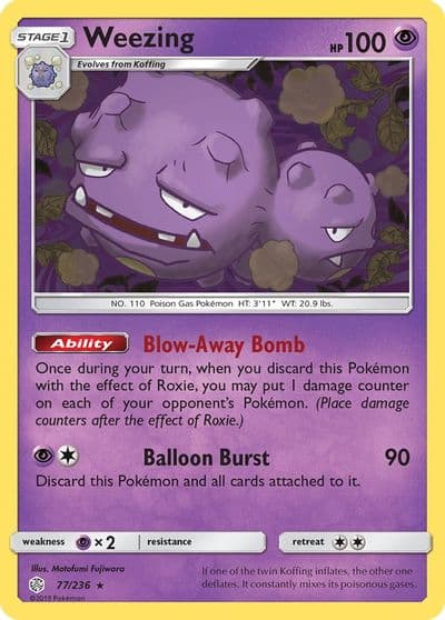 Weezing SM - Cosmic Eclipse Pokemon card
