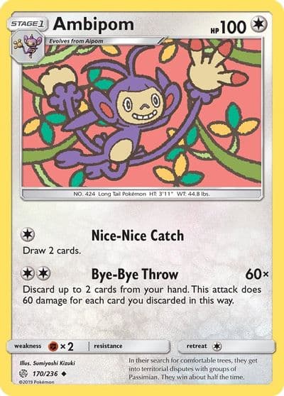 Ambipom SM - Cosmic Eclipse Pokemon card
