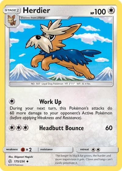 Herdier SM - Cosmic Eclipse Pokemon card