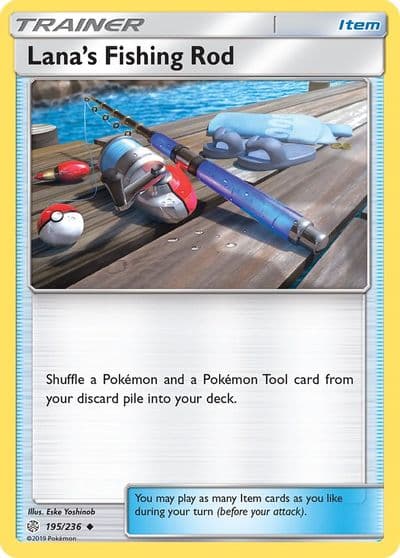 Lana's Fishing Rod SM - Cosmic Eclipse Pokemon card