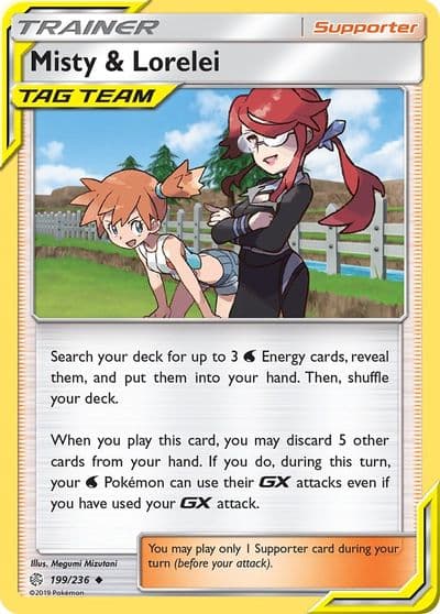 Misty & Lorelei SM - Cosmic Eclipse Pokemon card