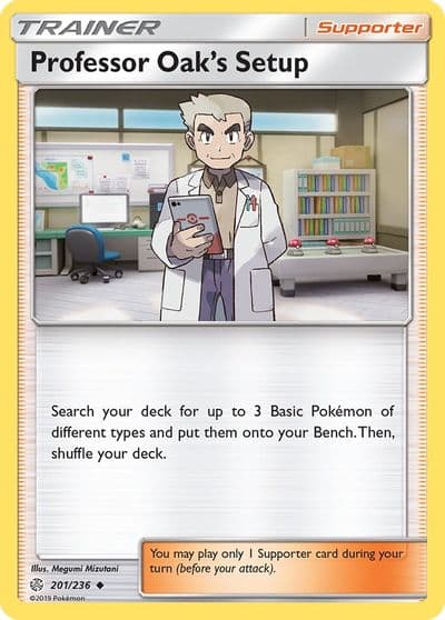 Professor Oak's Setup SM - Cosmic Eclipse Pokemon card