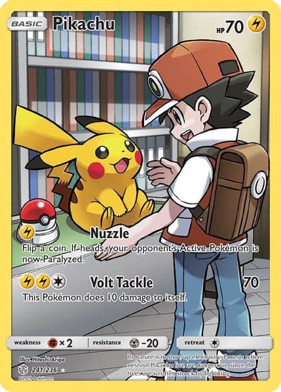 Pikachu (Secret) SM - Cosmic Eclipse Pokemon card