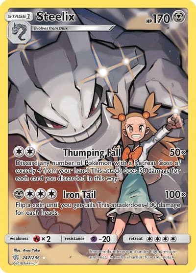 Steelix (Secret) SM - Cosmic Eclipse Pokemon card