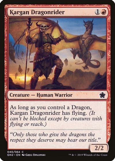 Kargan Dragonrider Magic Game Night 2019 Magic card