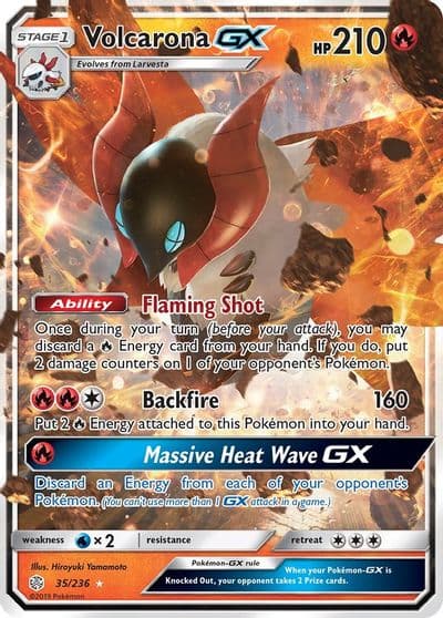 Volcarona GX SM - Cosmic Eclipse Pokemon card