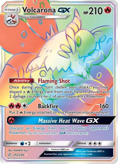 Volcarona GX (Secret) SM - Cosmic Eclipse Pokemon card