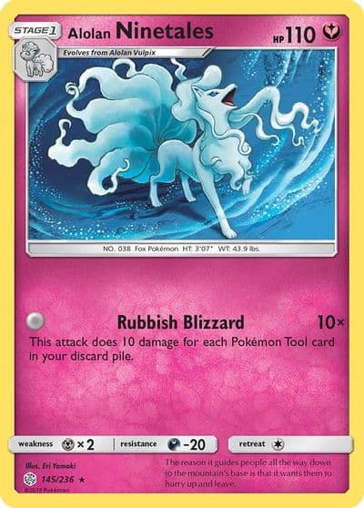 Alolan Ninetales SM - Cosmic Eclipse Pokemon card