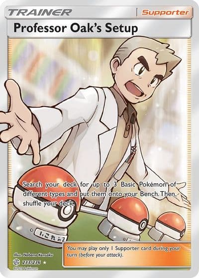 Professor Oak's Setup (Full Art) SM - Cosmic Eclipse Pokemon card