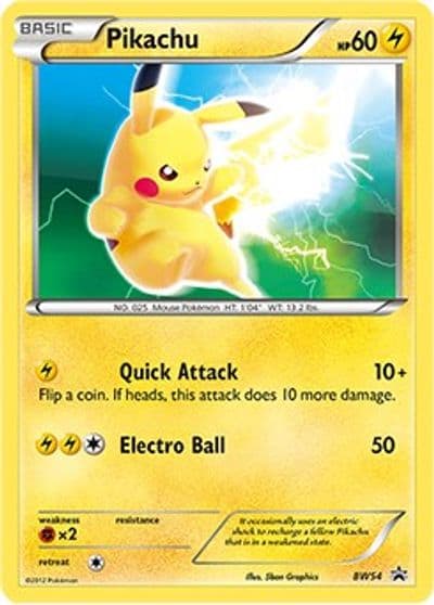 Pikachu - BW54 Black and White Promos Pokemon card