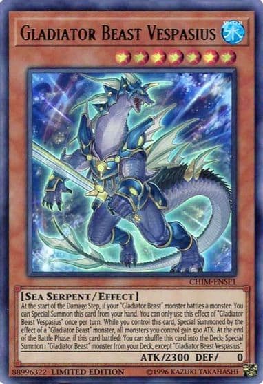 Gladiator Beast Vespasius CHIM ENSP1 Chaos Impact Yu-Gi-Oh! card