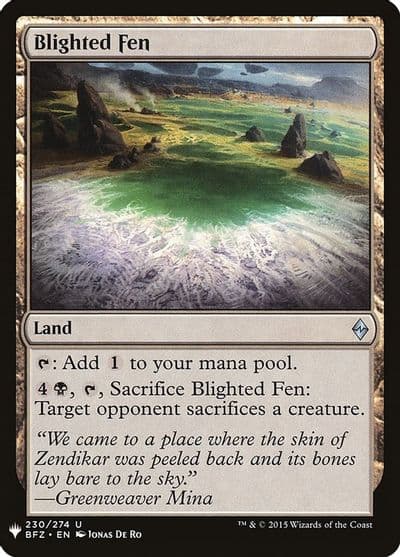 Blighted Fen The List Reprints Magic card