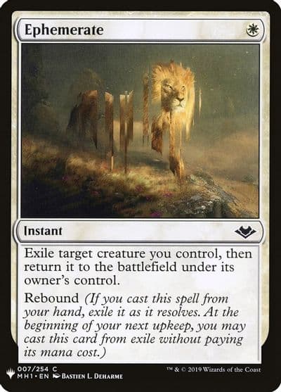 Ephemerate The List Reprints Magic card