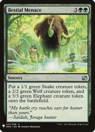 Bestial Menace The List Reprints Magic card