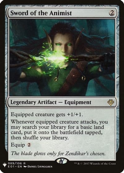 Sword of the Animist E01 The List Reprints Magic card
