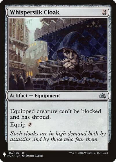 Whispersilk Cloak PCA The List Reprints Magic card