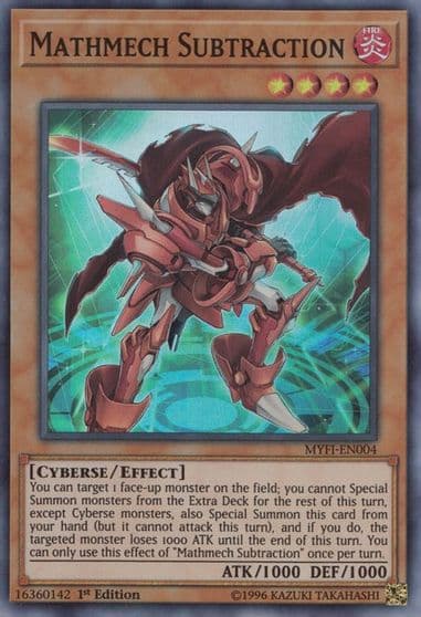 Mathmech Subtraction Mystic Fighters Yu-Gi-Oh! card