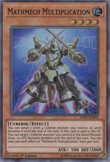 Mathmech Multiplication Mystic Fighters Yu-Gi-Oh! card