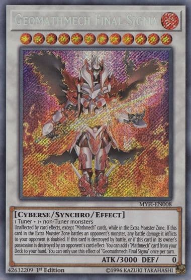 Geomathmech Final Sigma Mystic Fighters Yu-Gi-Oh! card