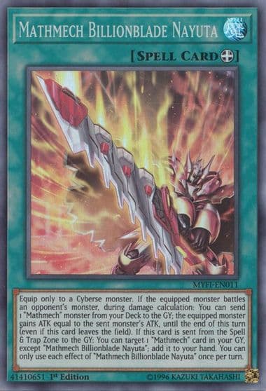 Mathmech Billionblade Nayuta Mystic Fighters Yu-Gi-Oh! card