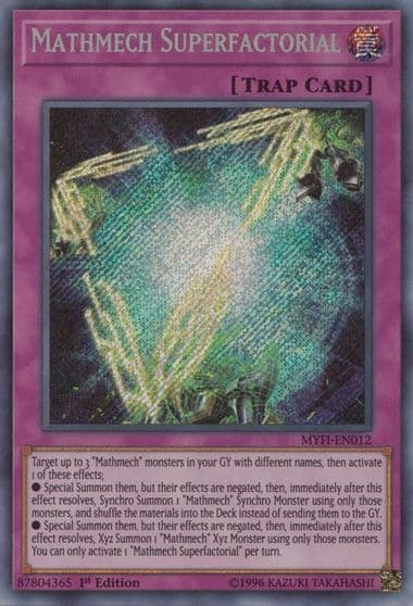 Mathmech Superfactorial Mystic Fighters Yu-Gi-Oh! card