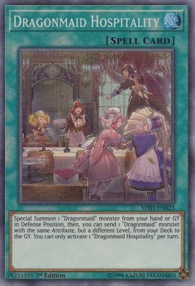 Dragonmaid Hospitality Mystic Fighters Yu-Gi-Oh! card