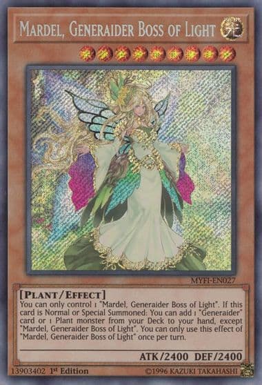 Mardel Generaider Boss of Light Mystic Fighters Yu-Gi-Oh! card