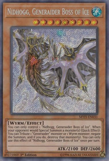 Nidhogg Generaider Boss of Ice Mystic Fighters Yu-Gi-Oh! card