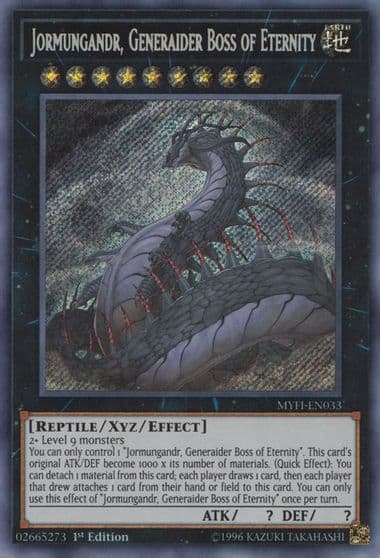 Jormungandr Generaider Boss of Eternity Mystic Fighters Yu-Gi-Oh! card