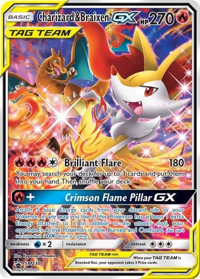 Charizard & Braixen GX - SM230 SM Promos Pokemon card