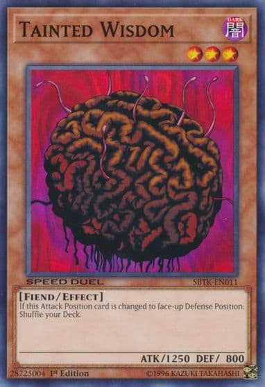 Tainted Wisdom Speed Duel: Trials of the Kingdom Yu-Gi-Oh! card