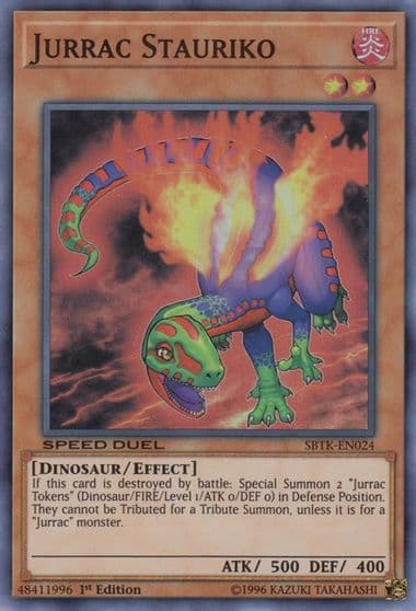 Jurrac Stauriko Speed Duel: Trials of the Kingdom Yu-Gi-Oh! card