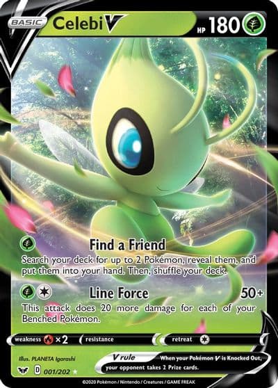 Celebi V SWSH01: Sword & Shield Base Set Pokemon card