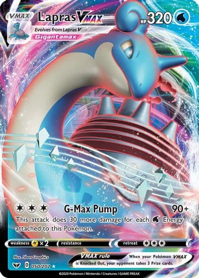 Lapras VMAX SWSH01: Sword & Shield Base Set Pokemon card