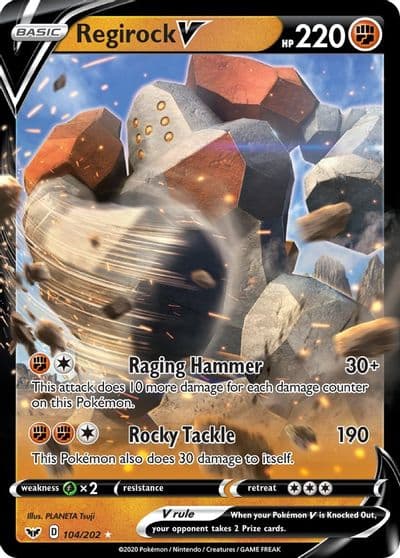 Regirock V SWSH01: Sword & Shield Base Set Pokemon card