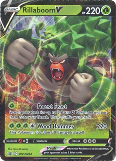 Rillaboom V - SWSH014 SWSH: Sword & Shield Promo Cards Pokemon card