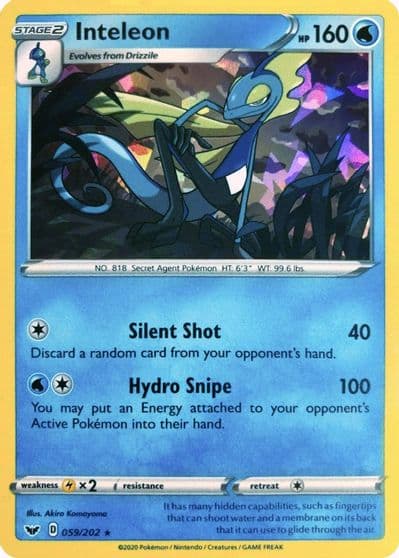 Inteleon (Cracked Ice Holo) Deck Exclusives Pokemon card