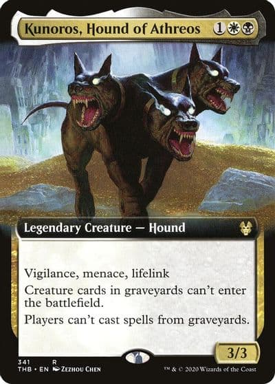 Kunoros Hound of Athreos Extended Art Theros Beyond Death Magic card