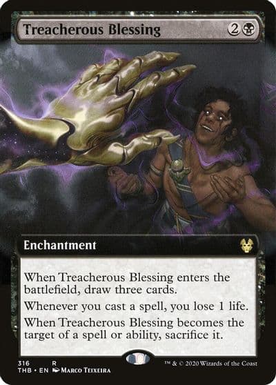 Treacherous Blessing Extended Art Theros Beyond Death Magic card