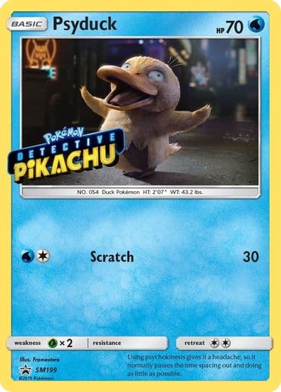 Psyduck - SM199 (Detective Pikachu Stamped) SM Promos Pokemon card
