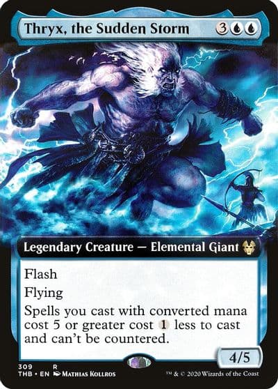 Thryx the Sudden Storm Extended Art Theros Beyond Death Magic card