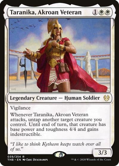 Taranika Akroan Veteran Theros Beyond Death Magic card