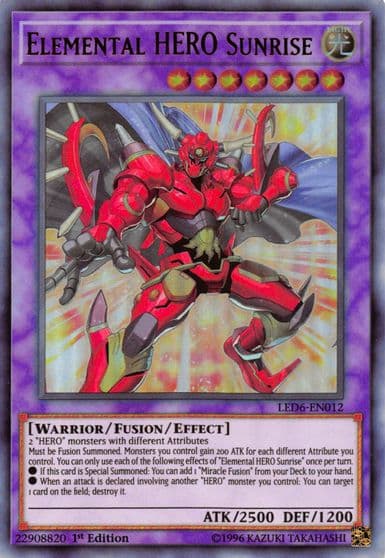Elemental HERO Sunrise Legendary Duelists: Magical Hero Yu-Gi-Oh! card