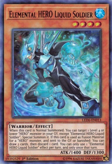 Elemental HERO Liquid Soldier Legendary Duelists: Magical Hero Yu-Gi-Oh! card