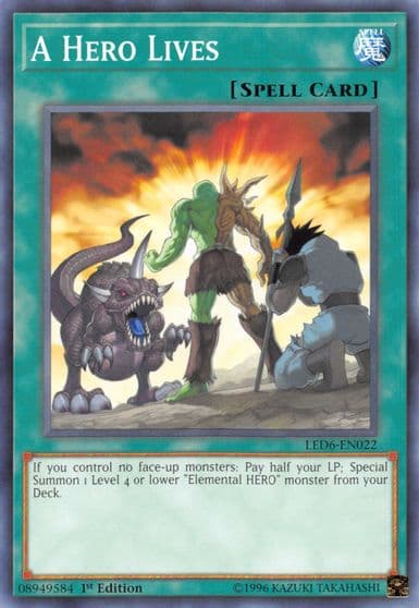 A Hero Lives Legendary Duelists: Magical Hero Yu-Gi-Oh! card
