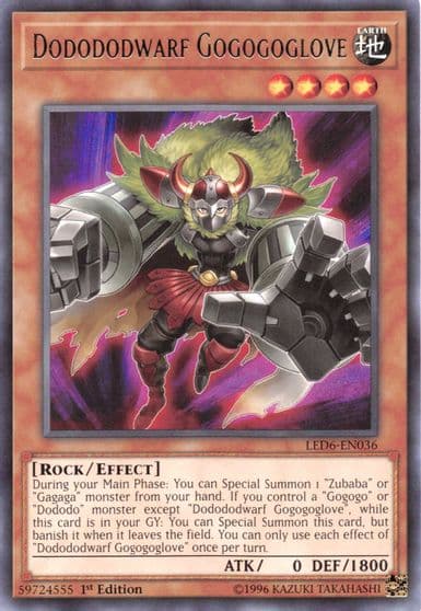 Dodododwarf Gogogoglove Legendary Duelists: Magical Hero Yu-Gi-Oh! card